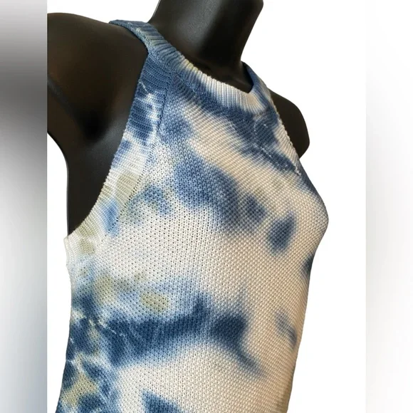 Threads 4 thought Maresia feather rib tank in tie dye blue & white NWT size S. - Picture 3 of 7